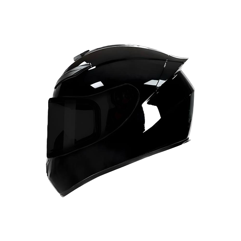 QIKE 111 FULL FACE HELMET JET BLACK